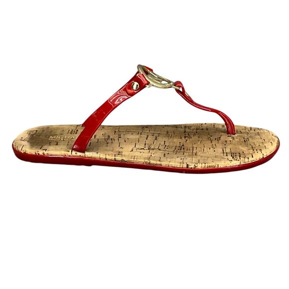Michael Kors Red Cord Bed  Flip Flop T Strap Thong Sandals Women 8M/38.5 - Picture 2 of 6